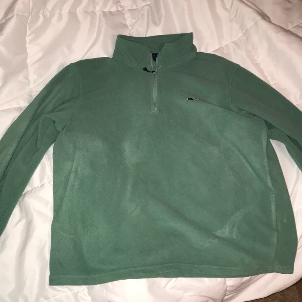 Vineyard Vines fleece pullover light green, medium